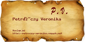 Petróczy Veronika névjegykártya